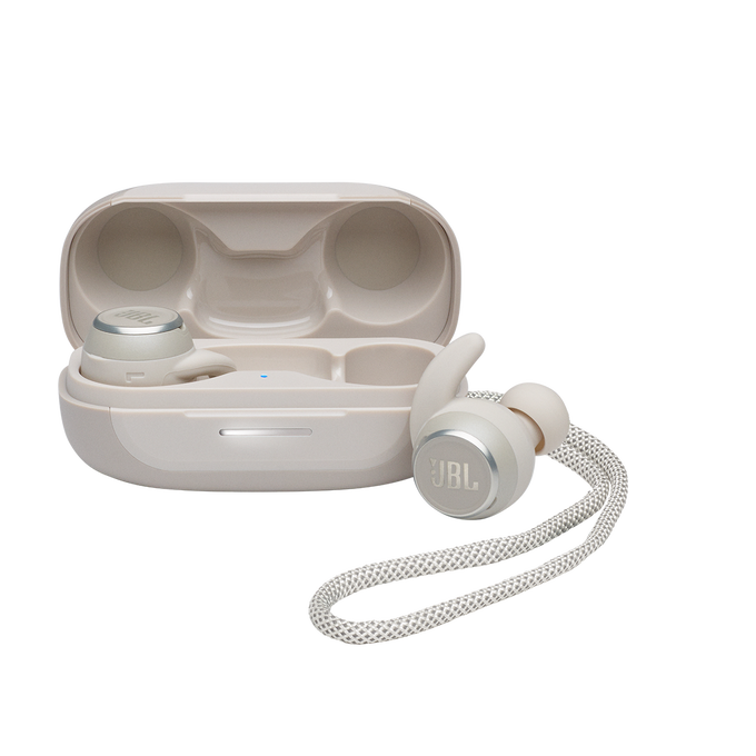 JBL Reflect Mini NC - White - Waterproof true wireless Noise Cancelling sport earbuds - Hero image number null